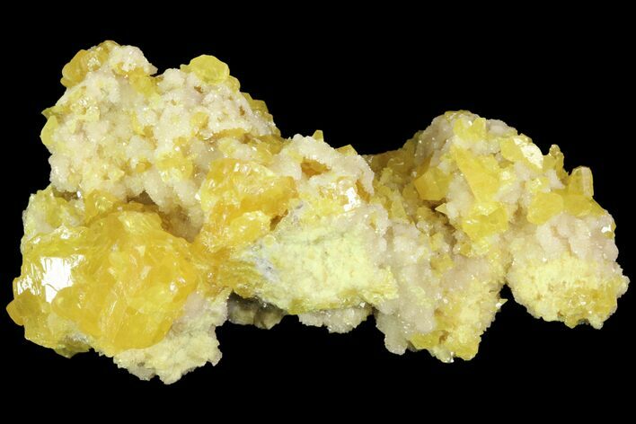 Sparkling Sulfur & Calcite Crystals - Poland #79238